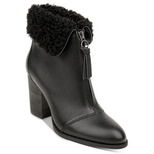 SPLENDID KILEY FAUX FUR COLLAR WOMENS HEEL BOOTIES SIZE 8‎ 1/2 NWOT